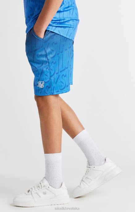SikSilk dječaci plavi branded fade regular fit short D088314 odjeća