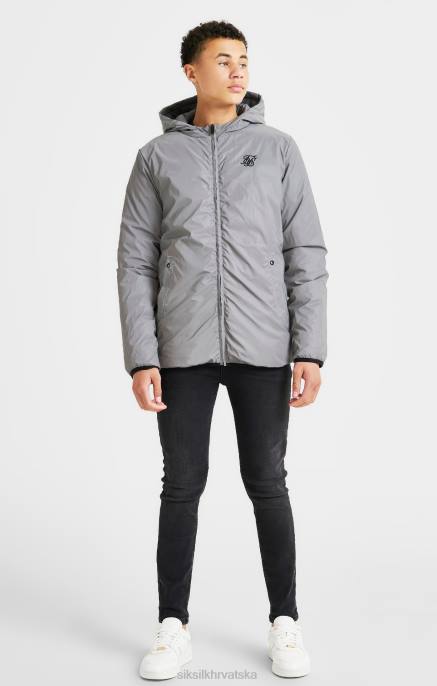 SikSilk dječaci siva reverzibilna bubble jakna D088298 odjeća