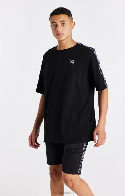 SikSilk dječaci crna majica kratkih rukava D088285 odjeća