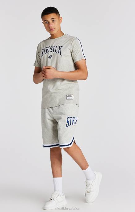 SikSilk dječaci sveučilišna majica sivog lapora D088283 odjeća