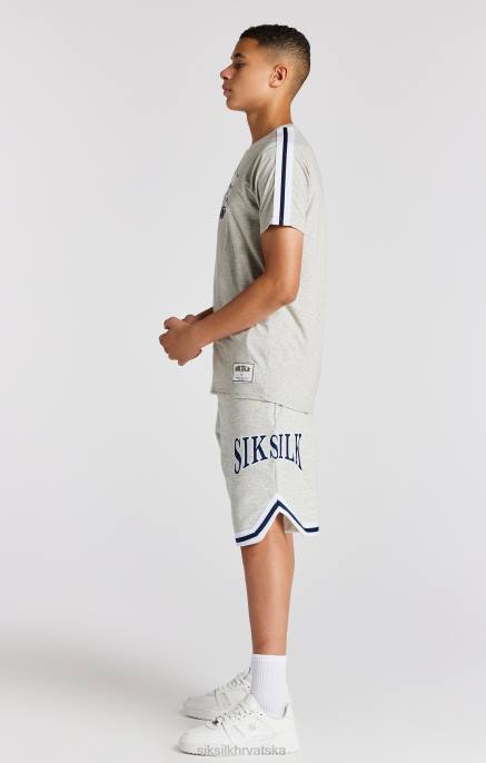 SikSilk dječaci sveučilišna majica sivog lapora D088283 odjeća
