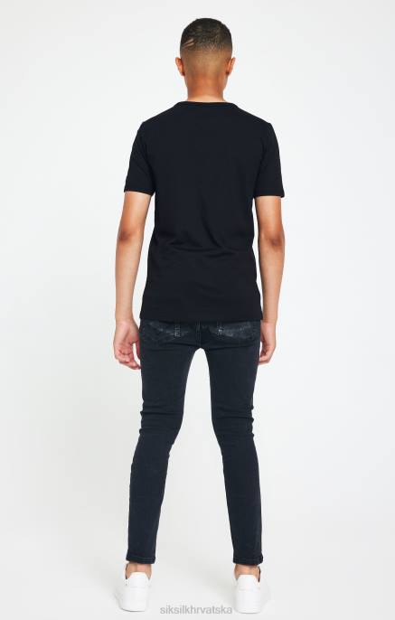 SikSilk x dječaci messi crna majica s logotipom D088279 odjeća