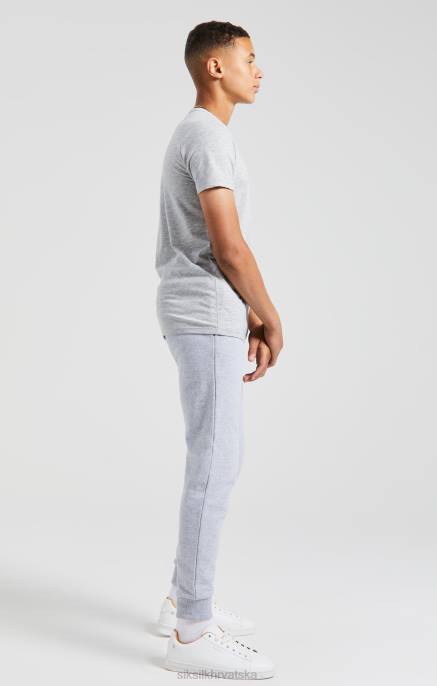 SikSilk x dječaci messi siva marl majica za teretanu D088281 odjeća