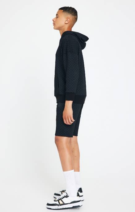 SikSilk x dječaci velika majica s kapuljačom messi s crnim printom D088288 odjeća