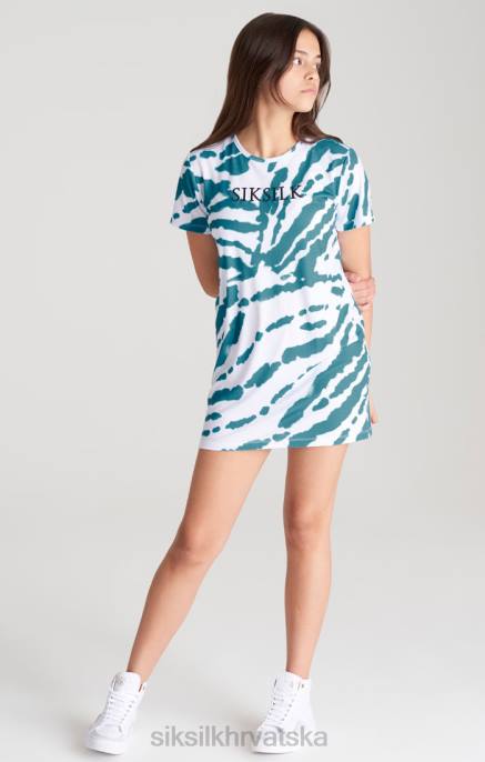 SikSilk djevojke bijela tie dye majica haljina D088343 odjeća