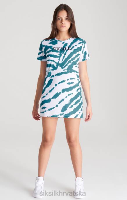 SikSilk djevojke bijela tie dye majica haljina D088343 odjeća