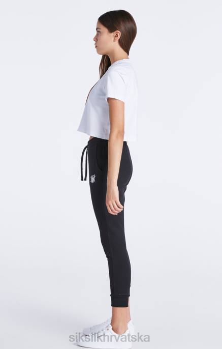 SikSilk djevojke bijela osnovna skraćena majica D088321 odjeća