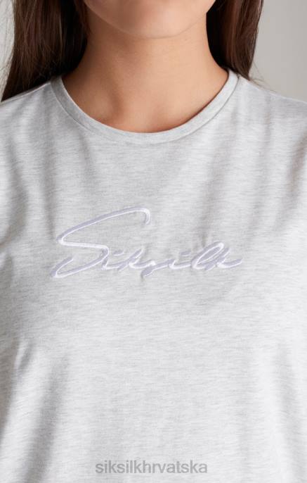 SikSilk djevojke majica s potpisom dečka sivog lapora D088322 odjeća