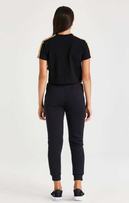 SikSilk djevojke metalizirana raglan majica - crna D088316 odjeća