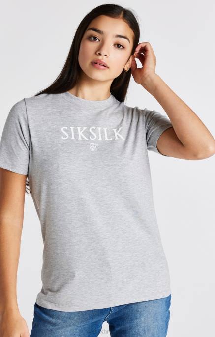 SikSilk djevojke siva majica s markom marl D088318 odjeća