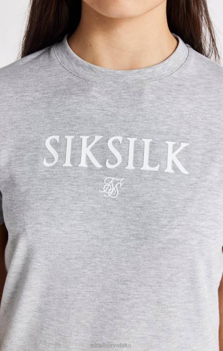 SikSilk djevojke siva majica s markom marl D088318 odjeća