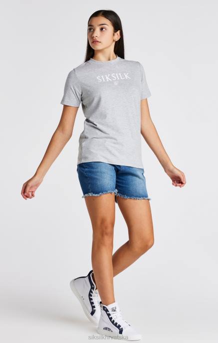 SikSilk djevojke siva majica s markom marl D088318 odjeća
