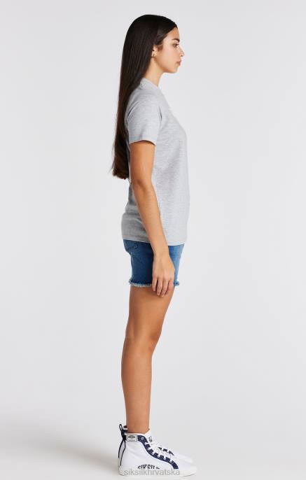 SikSilk djevojke siva majica s markom marl D088318 odjeća
