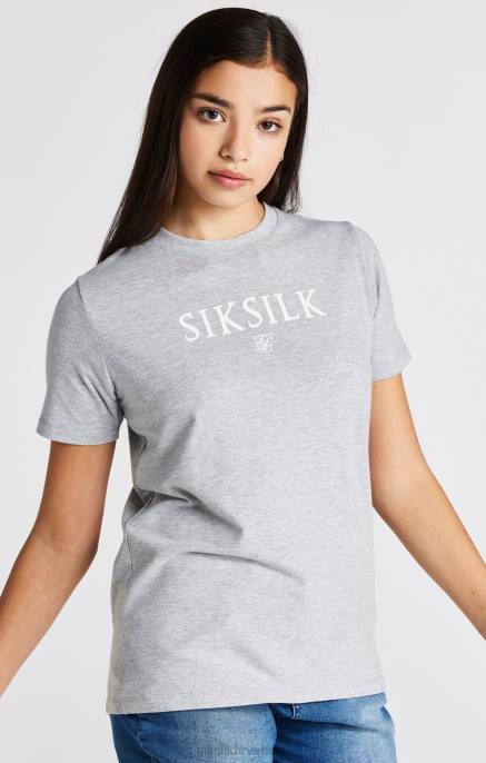 SikSilk djevojke siva majica s markom marl D088318 odjeća