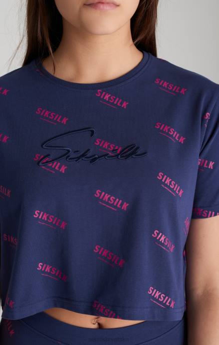 SikSilk djevojke skraćena majica s mornarskim potpisom D088324 odjeća