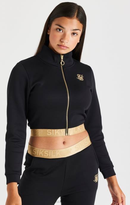 SikSilk djevojke metalik ljepljivi zatvarač - crni D088330 odjeća