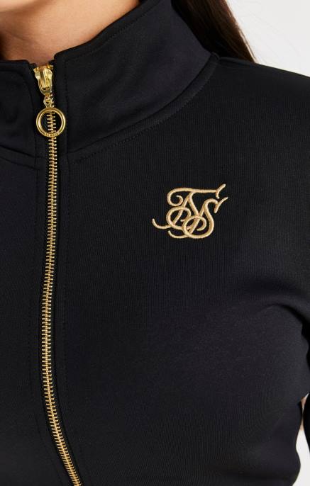 SikSilk djevojke metalik ljepljivi zatvarač - crni D088330 odjeća