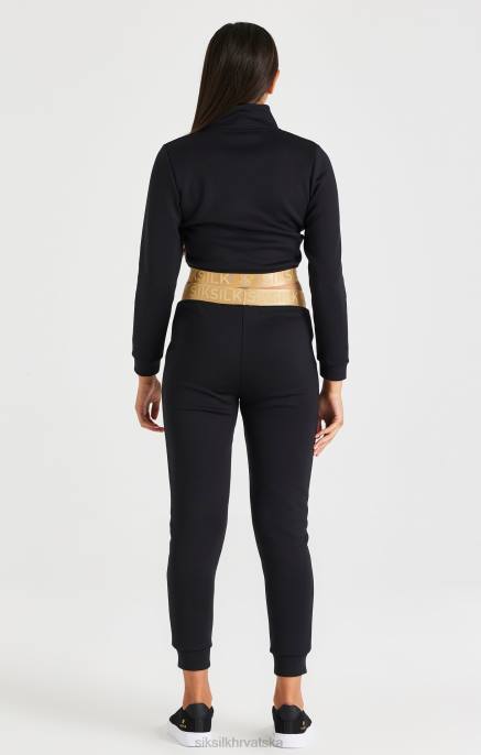 SikSilk djevojke metalik ljepljivi zatvarač - crni D088330 odjeća