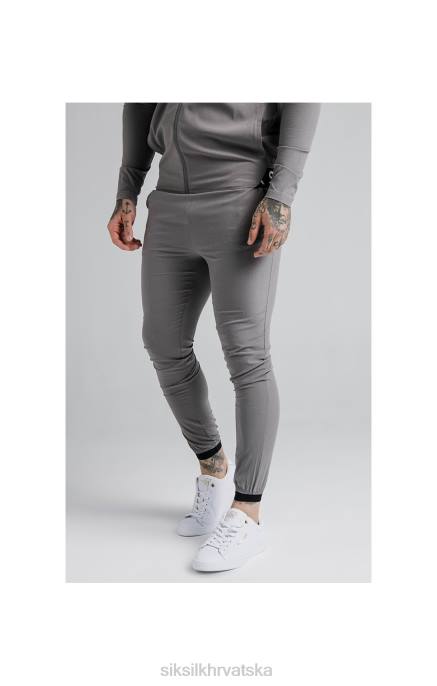 SikSilk muškarci agility poli ripstop trenirke - sive D088527 odjeća