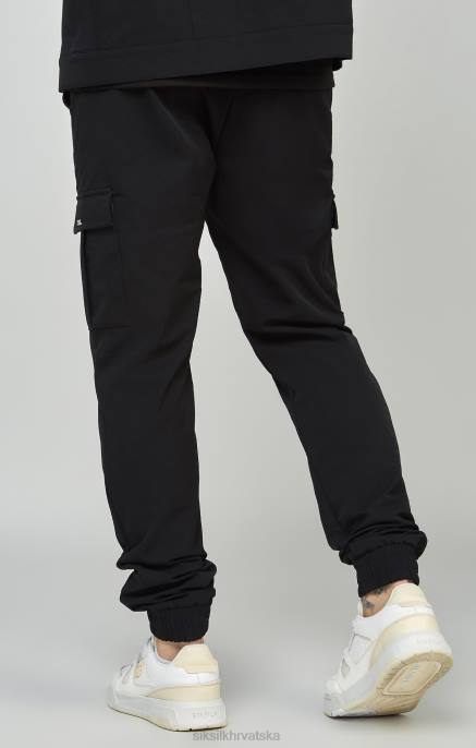SikSilk muškarci black utility cargo jogger D088509 odjeća