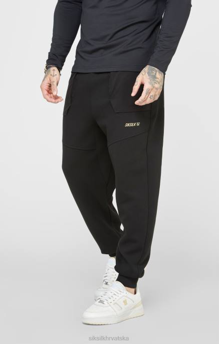 SikSilk muškarci crne sportske hlače D088520 odjeća