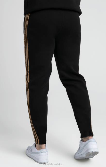 SikSilk muškarci crne, zlatne pletene trenirke D088508 odjeća