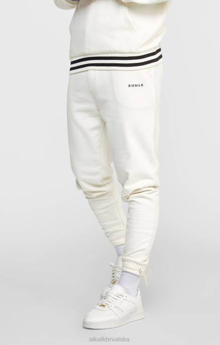 SikSilk muškarci ecru jogger s prugastim pojasom D088519 odjeća