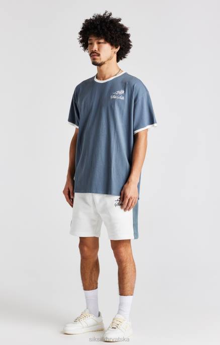 SikSilk muškarci bijela ruža vez kratak D088584 odjeća