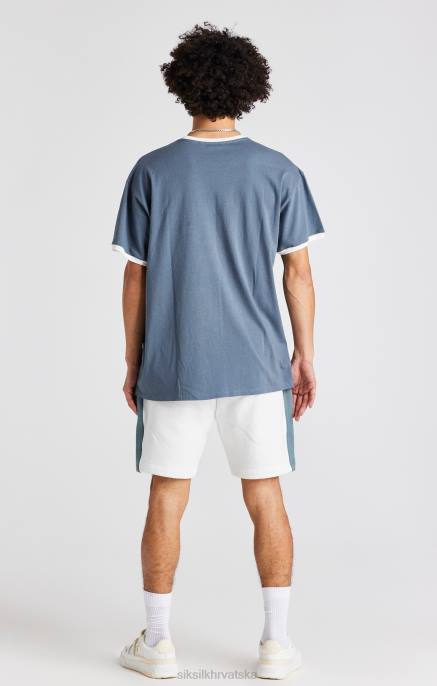 SikSilk muškarci bijela ruža vez kratak D088584 odjeća