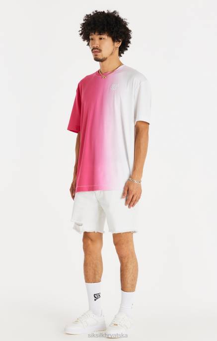 SikSilk muškarci bijeli neobrađeni porub oštećeni traper kratki D088600 odjeća