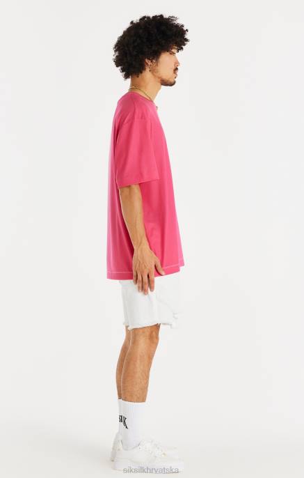 SikSilk muškarci bijeli neobrađeni porub oštećeni traper kratki D088600 odjeća