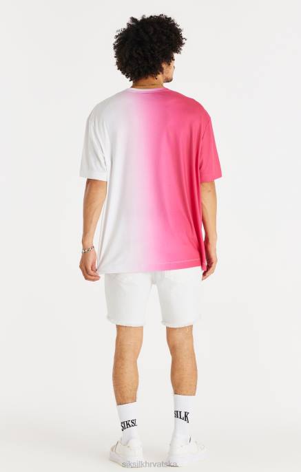 SikSilk muškarci bijeli neobrađeni porub oštećeni traper kratki D088600 odjeća