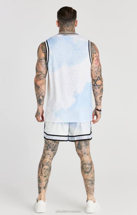SikSilk muškarci bijelo zalijepljeno pametno kratko D088596 odjeća