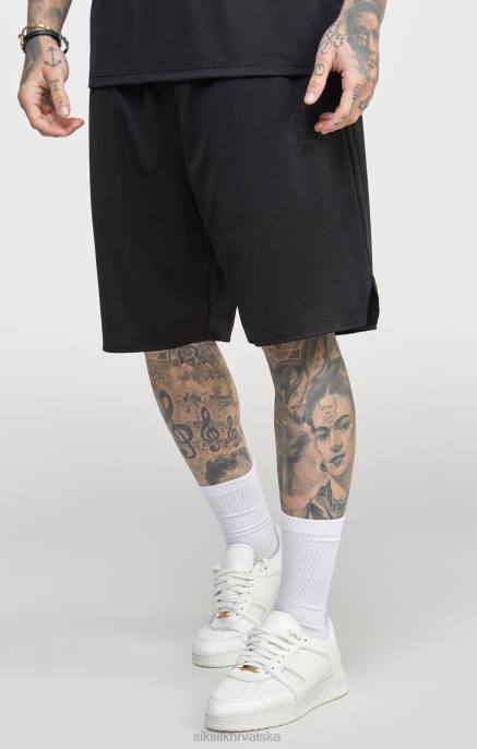 SikSilk muškarci crna mreža široka kratka D088570 odjeća