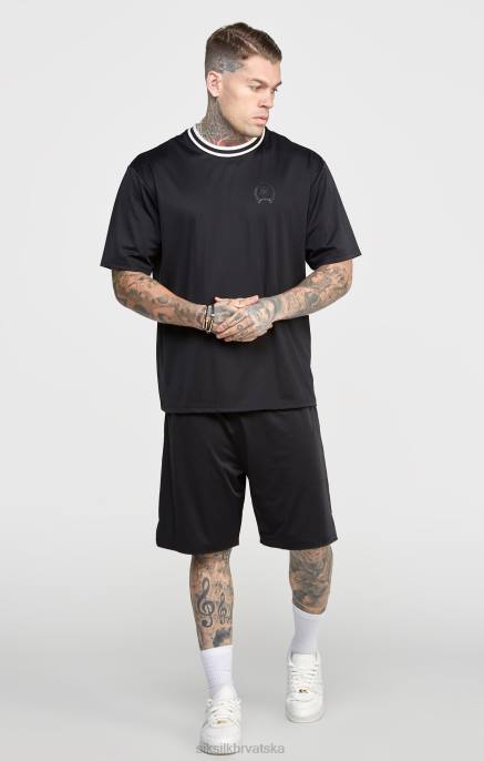 SikSilk muškarci crna mreža široka kratka D088570 odjeća
