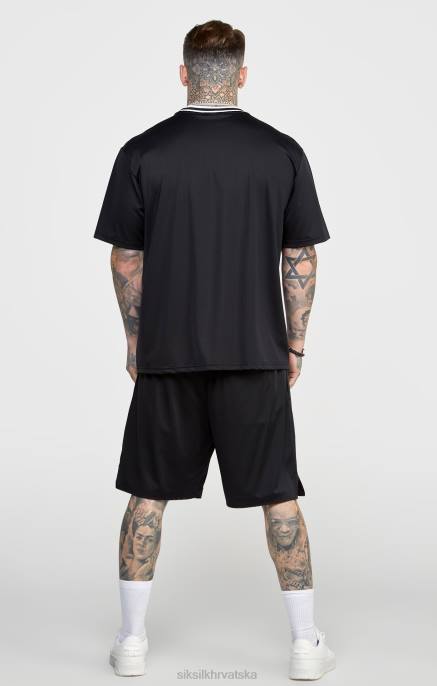 SikSilk muškarci crna mreža široka kratka D088570 odjeća
