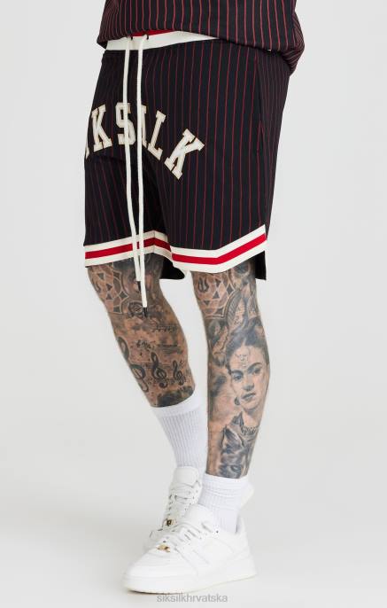 SikSilk muškarci crna retro klasična kratka lopta za košarku D088609 odjeća