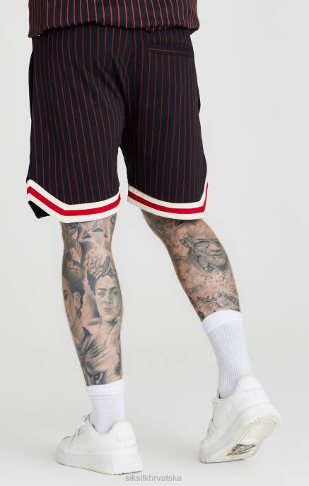 SikSilk muškarci crna retro klasična kratka lopta za košarku D088609 odjeća