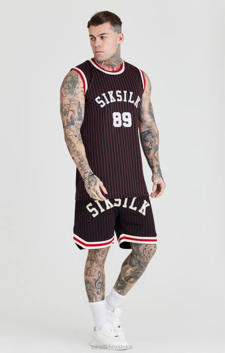 SikSilk muškarci crna retro klasična kratka lopta za košarku D088609 odjeća