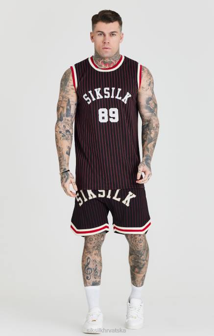 SikSilk muškarci crna retro klasična kratka lopta za košarku D088609 odjeća