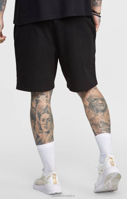 SikSilk muškarci crni jogger kratki pojas s prugama D088610 odjeća