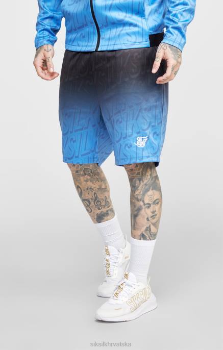 SikSilk muškarci crni logo fade short D088608 odjeća