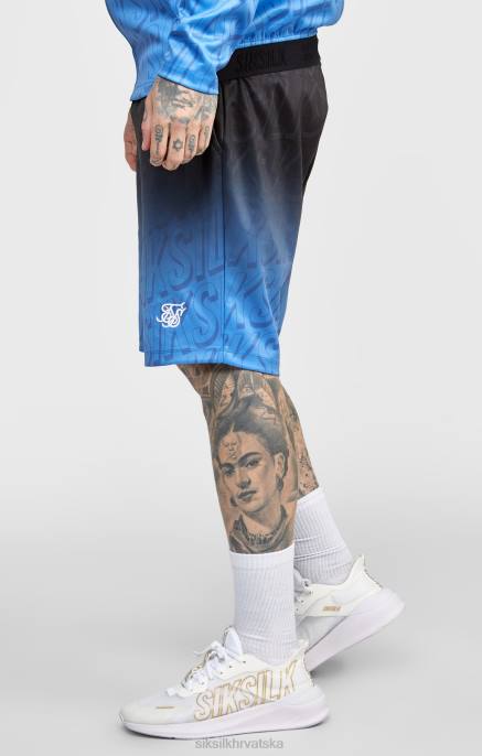 SikSilk muškarci crni logo fade short D088608 odjeća