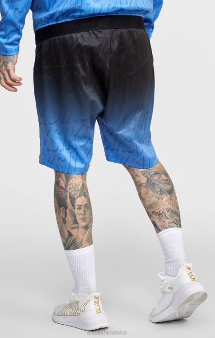 SikSilk muškarci crni logo fade short D088608 odjeća