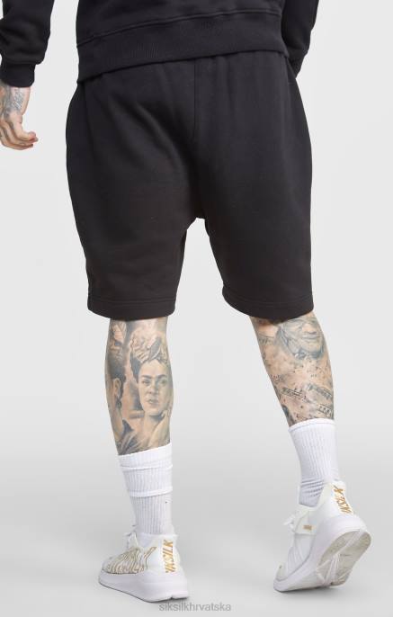 SikSilk muškarci crni skriptni vez kratki D088581 odjeća