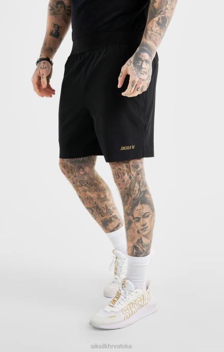 SikSilk muškarci crni sportski kratki D088590 odjeća