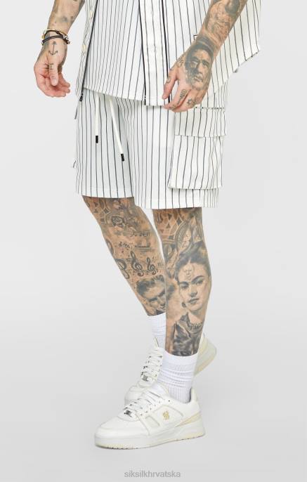 SikSilk muškarci ecru obljetnica košarka teret kratki D088568 odjeća