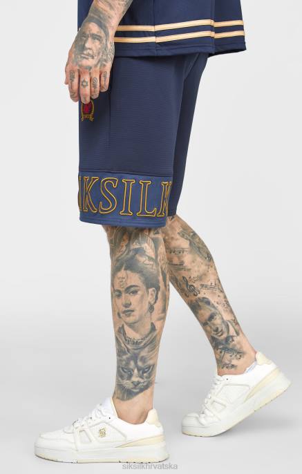 SikSilk muškarci mornarski vez opušteni kratki D088607 odjeća