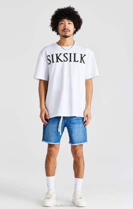 SikSilk muškarci plavi neobrađeni porub opušteni kratki traper D088587 odjeća