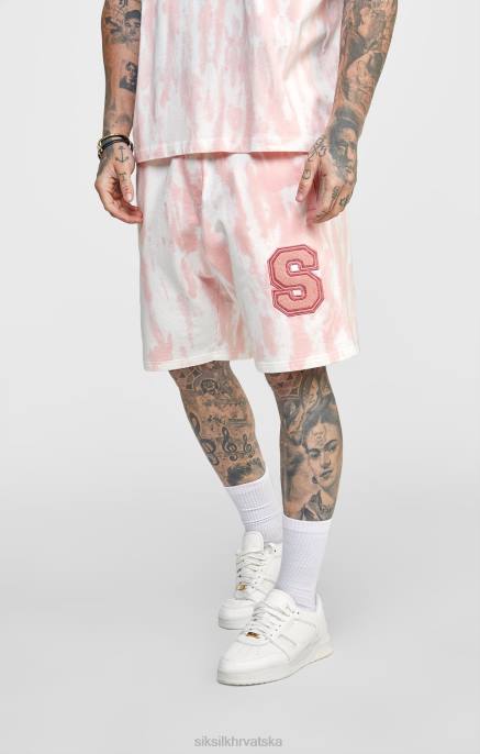 SikSilk muškarci ružičasta tie dye jogger kratka D088574 odjeća